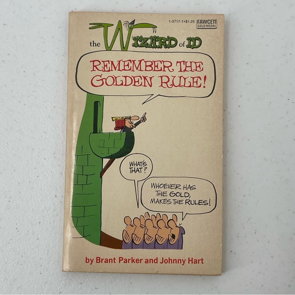 Remember the Golden Rule Johnny Hart 1971 Vintage Paperback Book Comic Humor